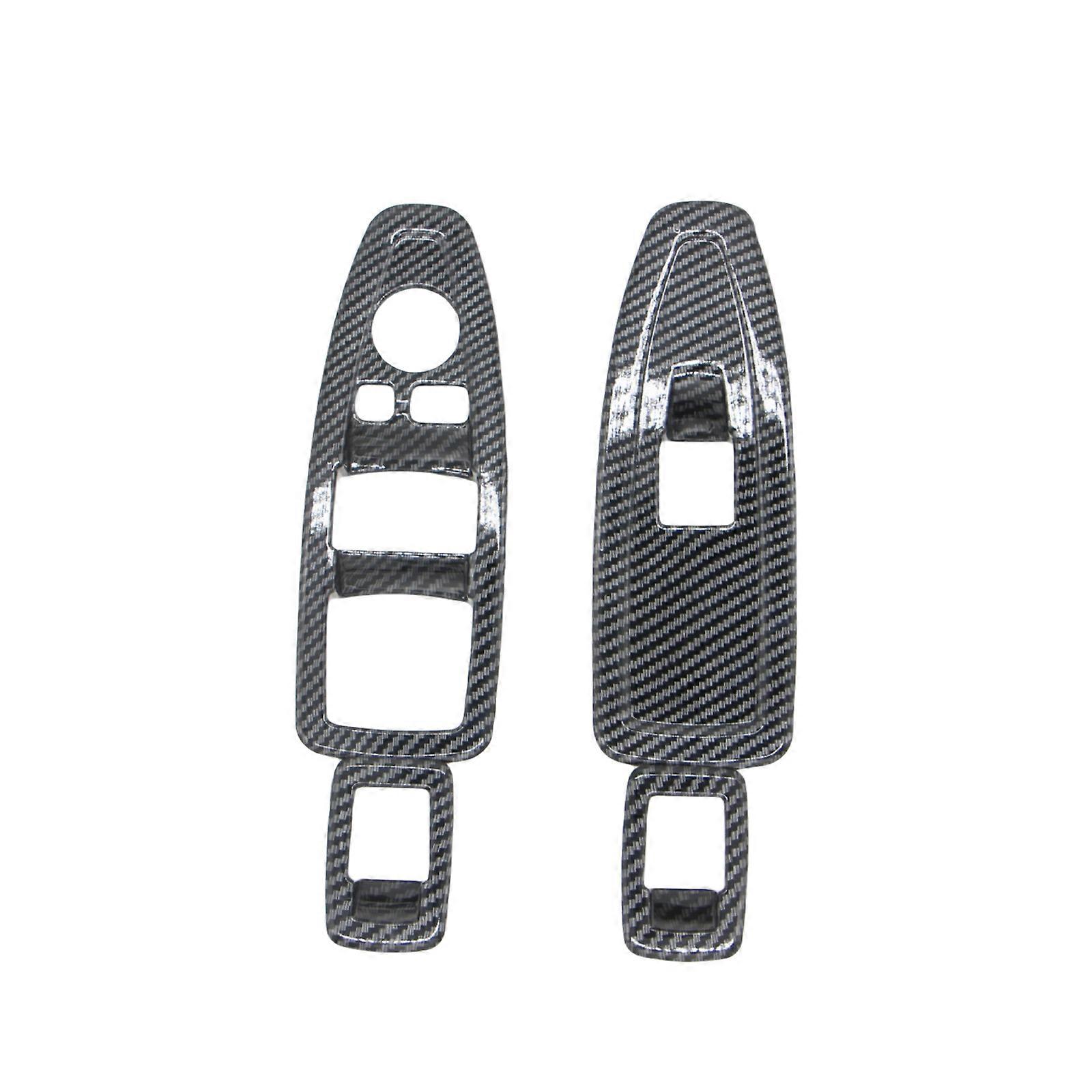 Elegant Carbon Fiber Style Window Lift Button Cover Trim Suitable for 3GT F20 F30 F31 F32 F34 F36 Enhanced Car Aesthetic Multicolor