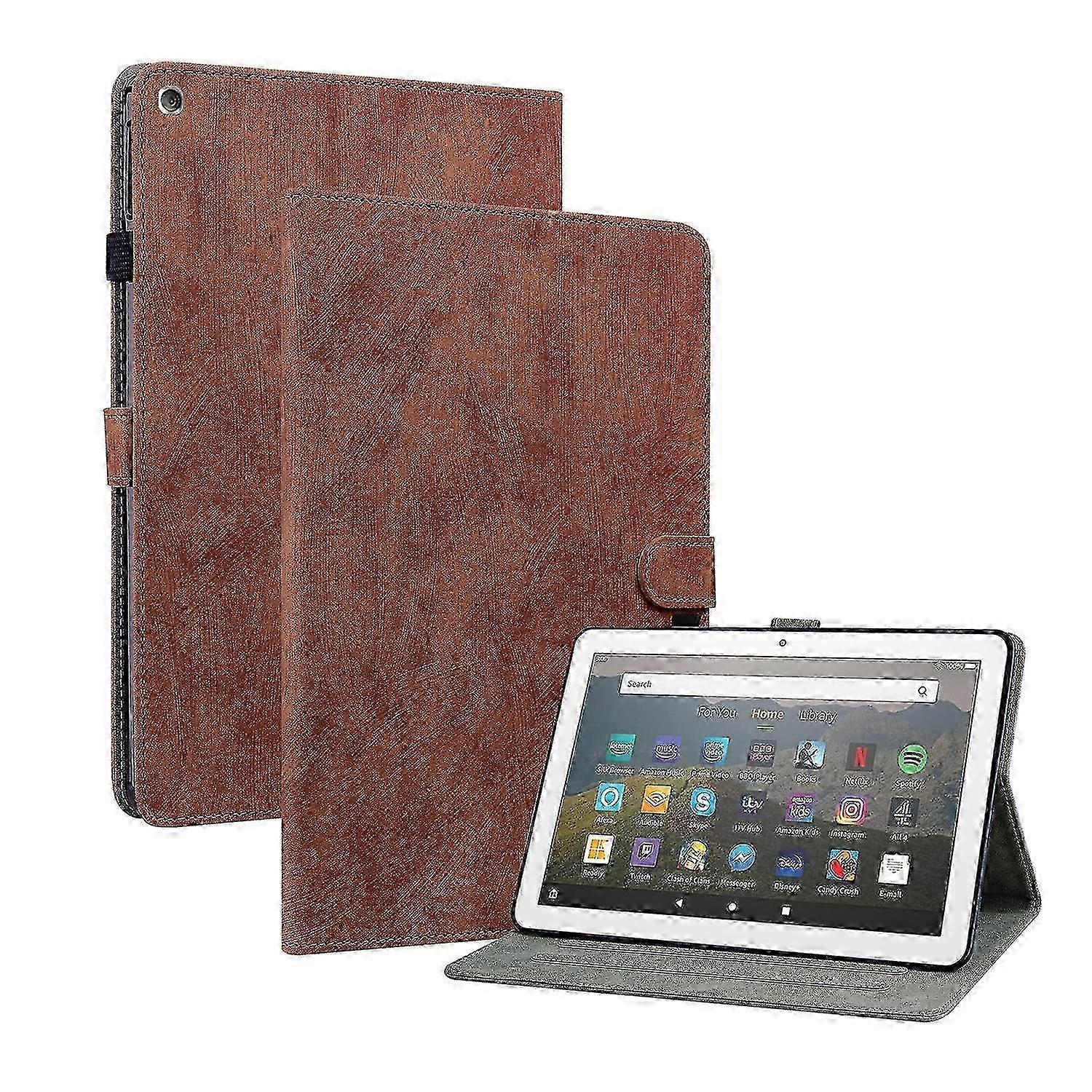 For Amazon Fire HD 8 2015/2016/2017/2018 Tiger Pattern PU Tablet Case 2025