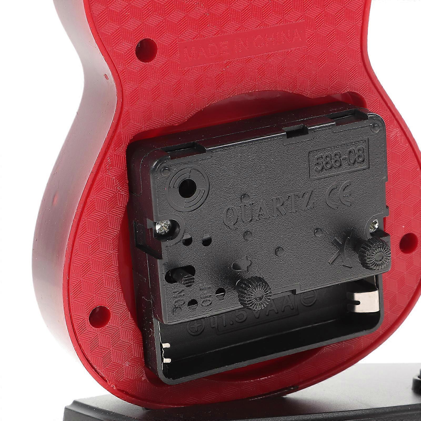 Desktop Clock Musical Instrument Shape Tabletop Clock Adornment Bedside Clock