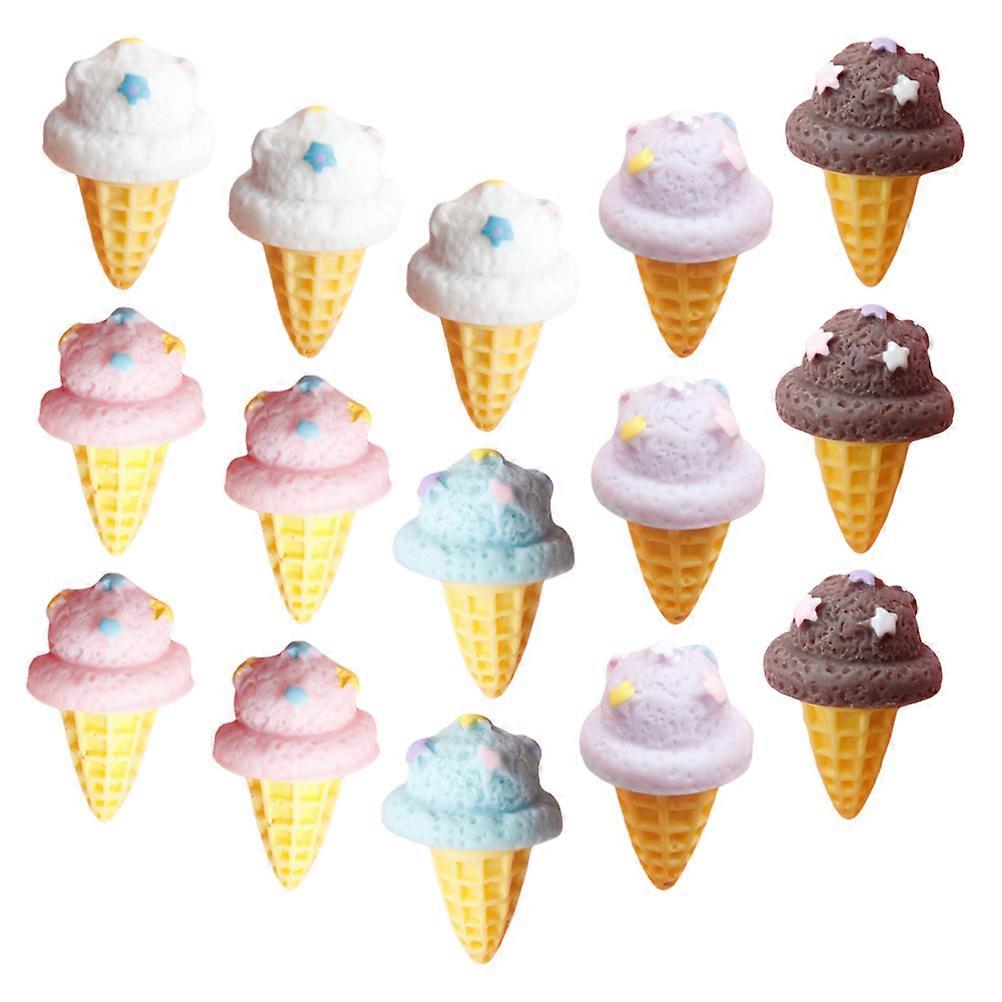 Fake Ice Cream Cone Artificial Ice Cream Prop for Shop Display 80Pcs