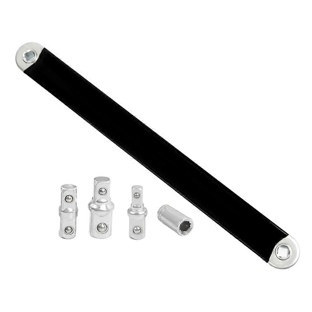 Impact Ready Offset Extension Wrench Set, Ratchet Extension Bar, Wrench for Tight Spaces with Universal Adapters