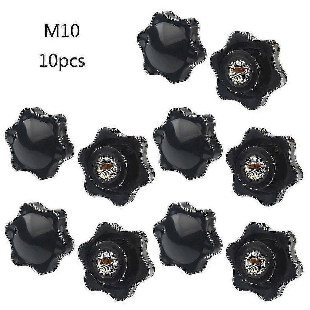 10 Pcs Hex Shaped Head Clamping Screw Knob Wing Nuts - M5/M6/M8/M10 Sizes