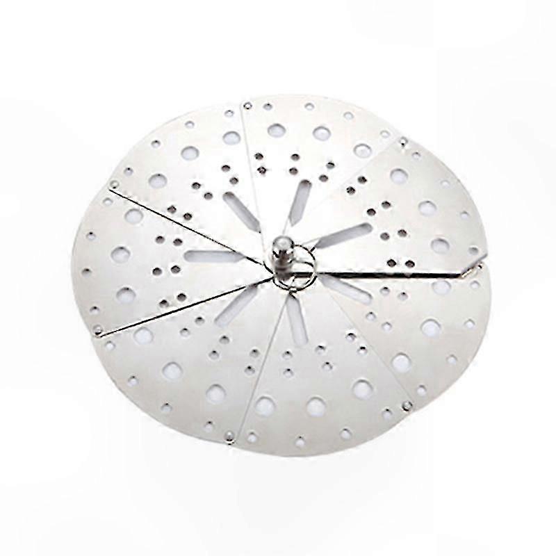 Adjustable Stainless Steel Pot Cover with Steaming Rack for Overflow Prevention and Simmering Control