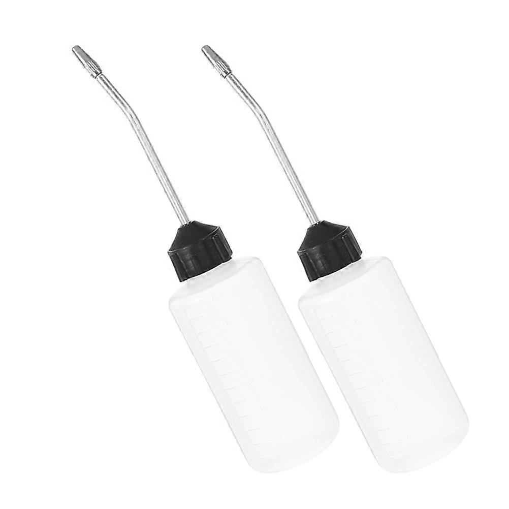 2Pcs Sewing Machine Oiler Bottles with Long Angled Spout for Smooth Operation