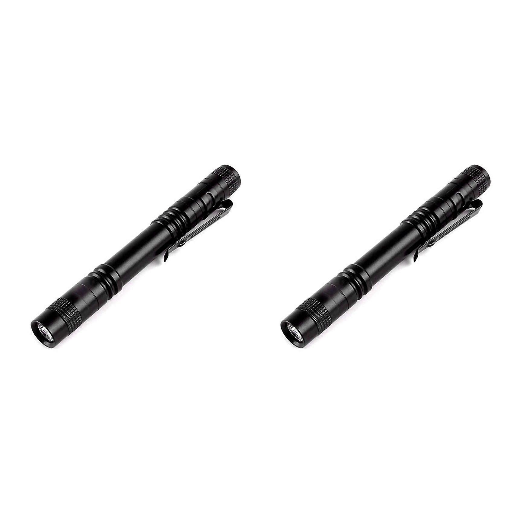 2PC LED Mini Flashlight - High Lumen, Zoomable, Water Resistant Light - Pocket-Size Small LED Flashlight