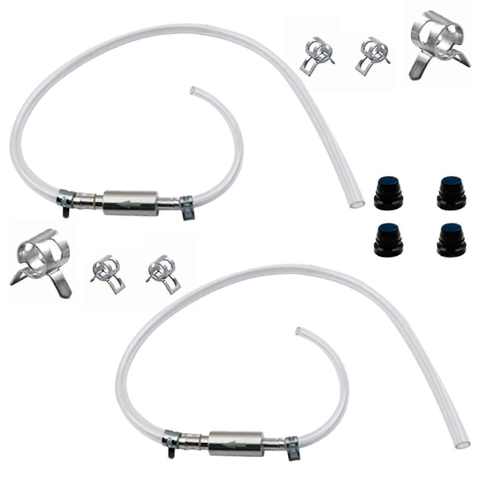 Brake Bleeder Kit with One Way Valve Hose, Universal Motorcycle Brake Clutch Bleeding Tool 2 Set