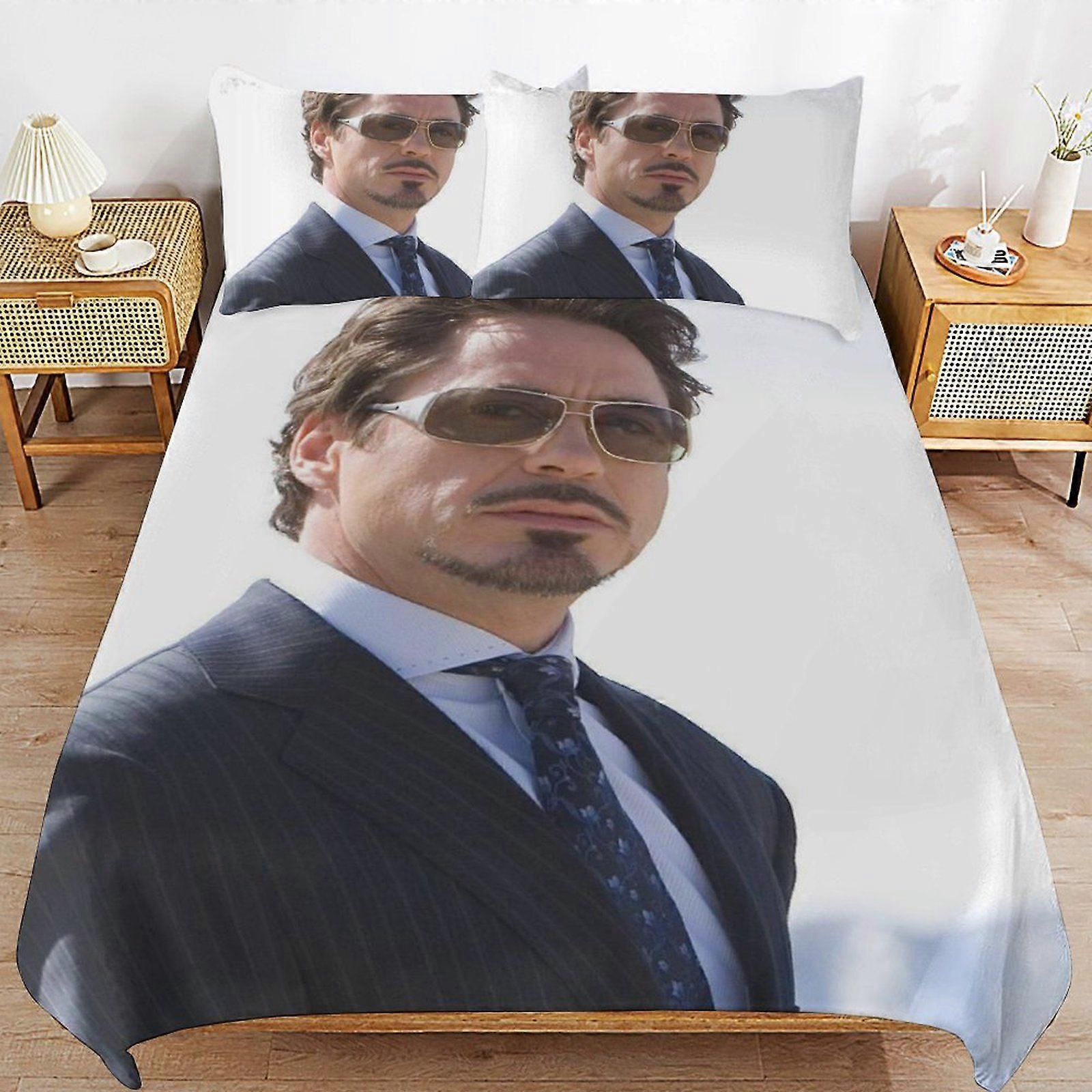 1438QS Robert Downey Jr Protective Fabric Quality Sleep Fit Practical Zip Closure Duvet Cover Sets Sleep Set AP1438