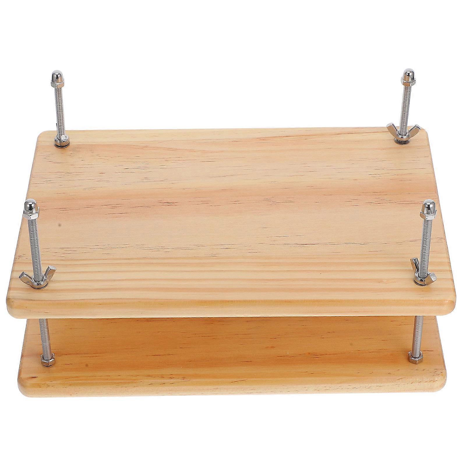 Wooden Books Press Plate for Binding Adjustable Book Pressing Tool