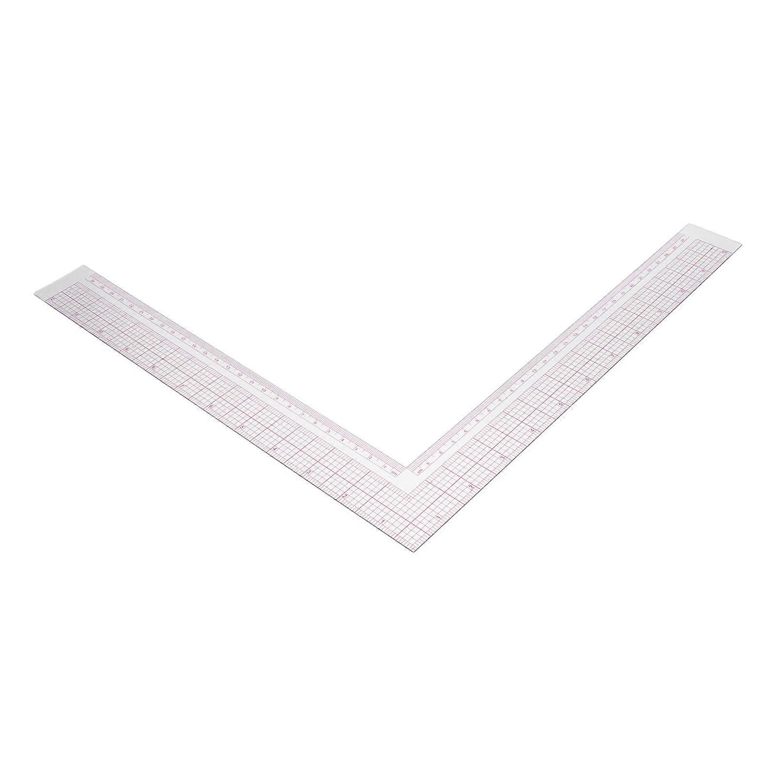 Clothing Making Pink Plastic Ruler Tool for Pattern Design