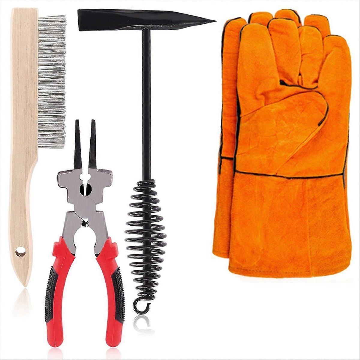 5Pcs Welding Slag Removal Tool Set:Welding Chipping Hammer