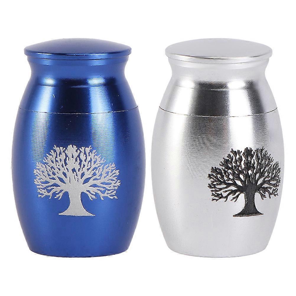 Pet Ashes Urn Stainless Steel Container for Storage 2Pcs Keepsake