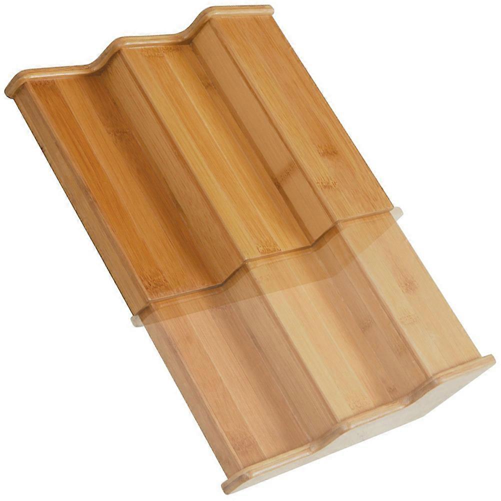 Wood Seasoning Rack Retractable for Kitchen Use 2Pcs Spice Storage