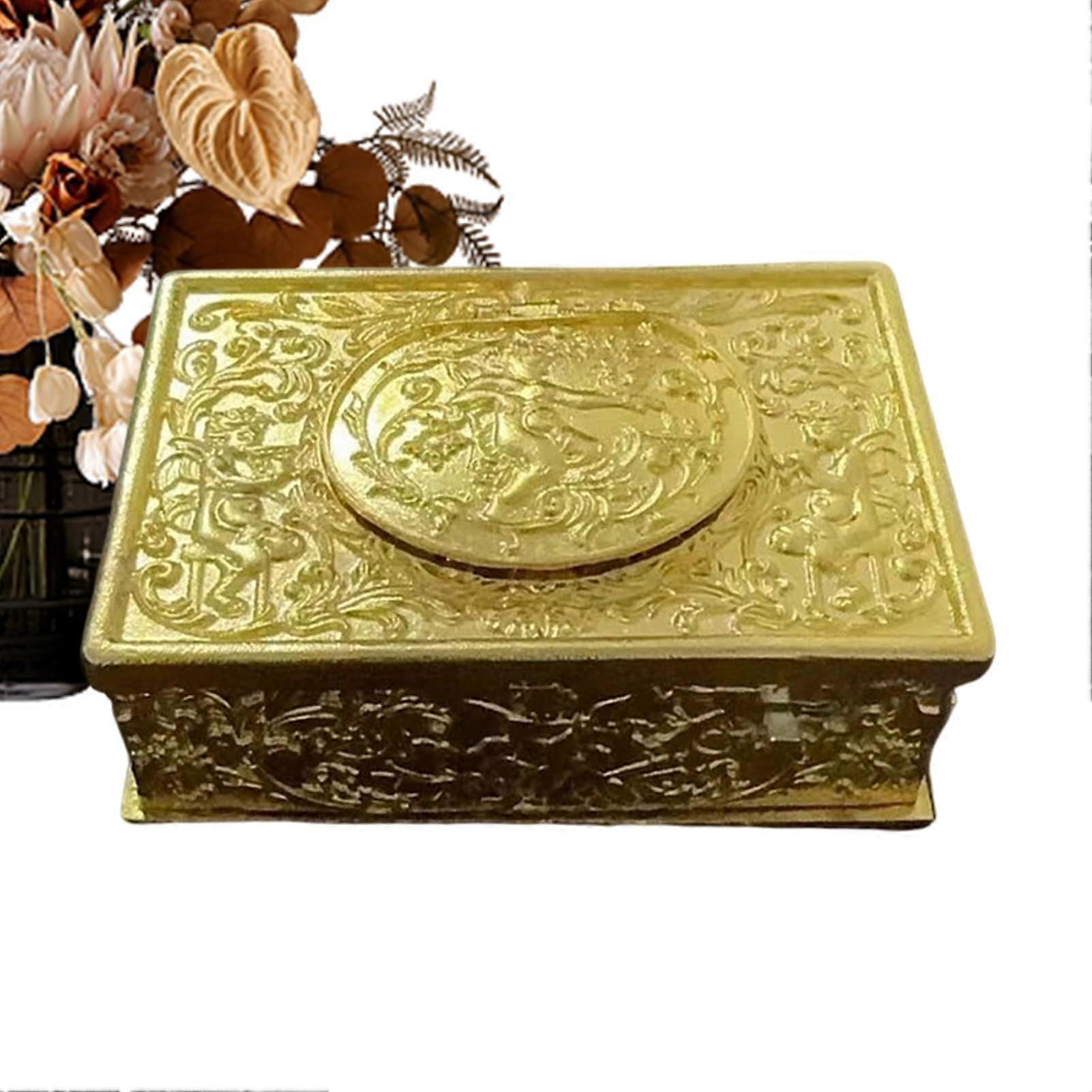 Vintage Bird Automaton Music Box with 3D Embossed Design and Classic European Decor for Collectors