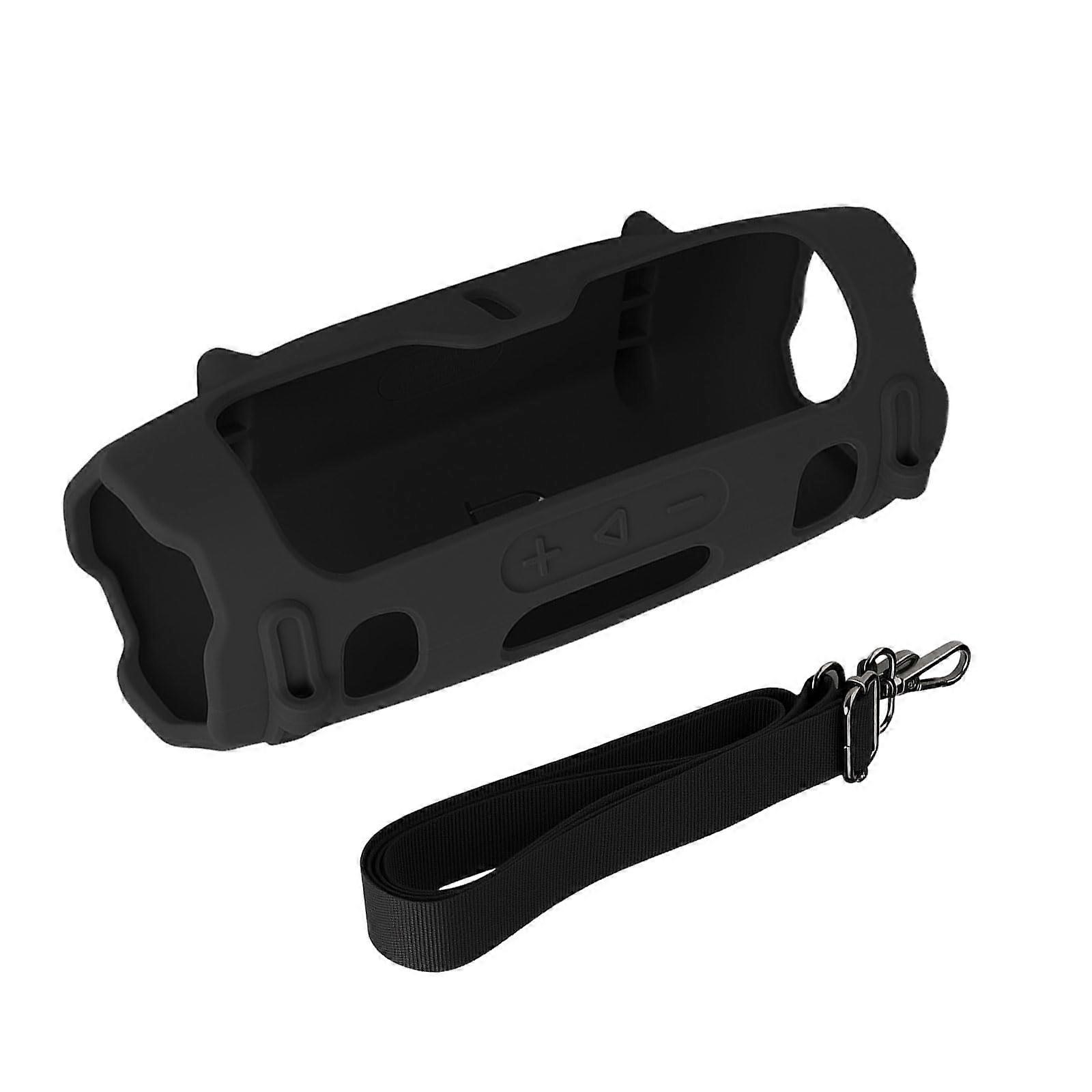 Silicone Protector Sleeve For 6 Speakers With Carry Handle AntiScratch Waterproof Case Black
