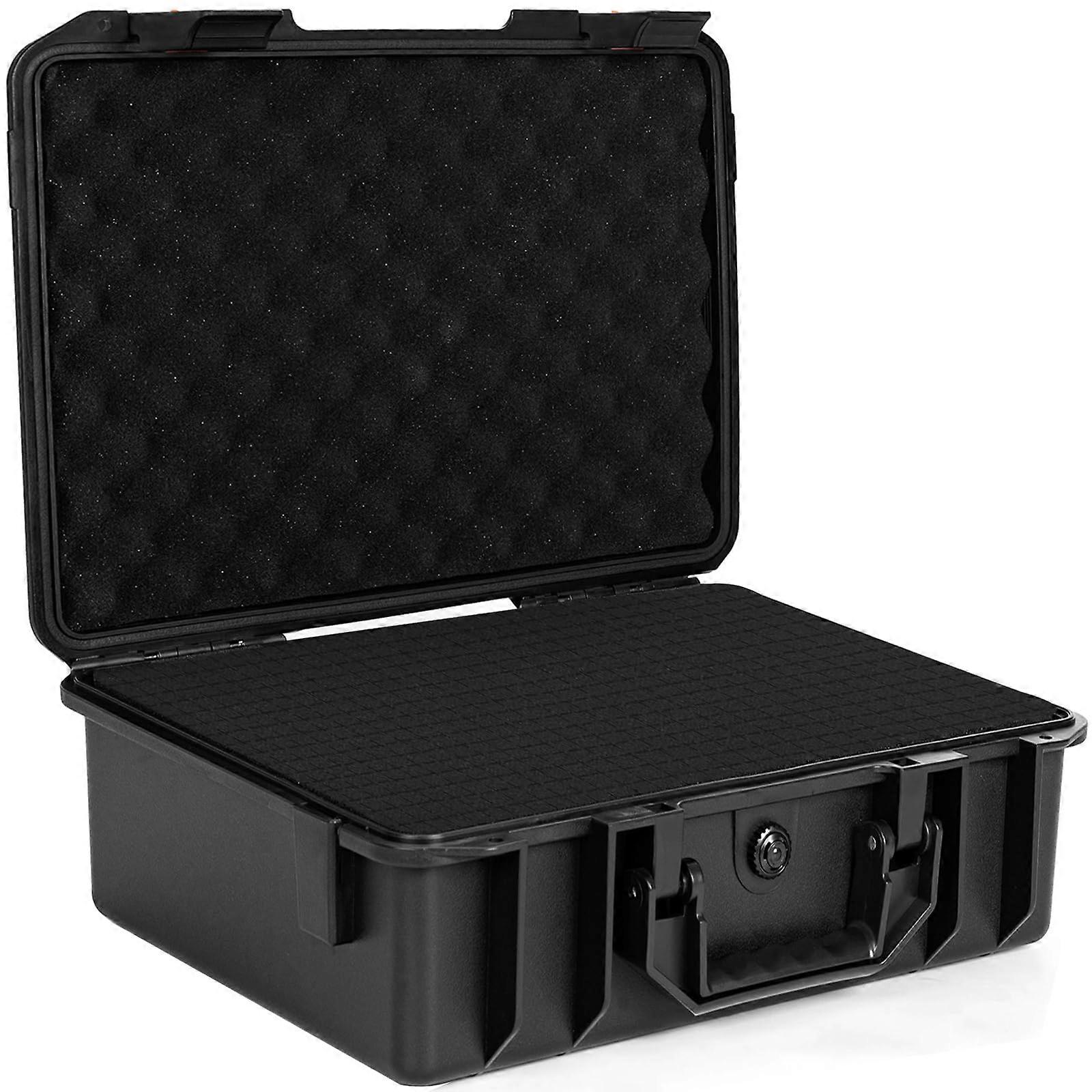 Waterproof Hard Carrying Case with  Foam, Shockproof Protective Storage Box for Cameras, Electronics, Tools, 16'x13'x5'