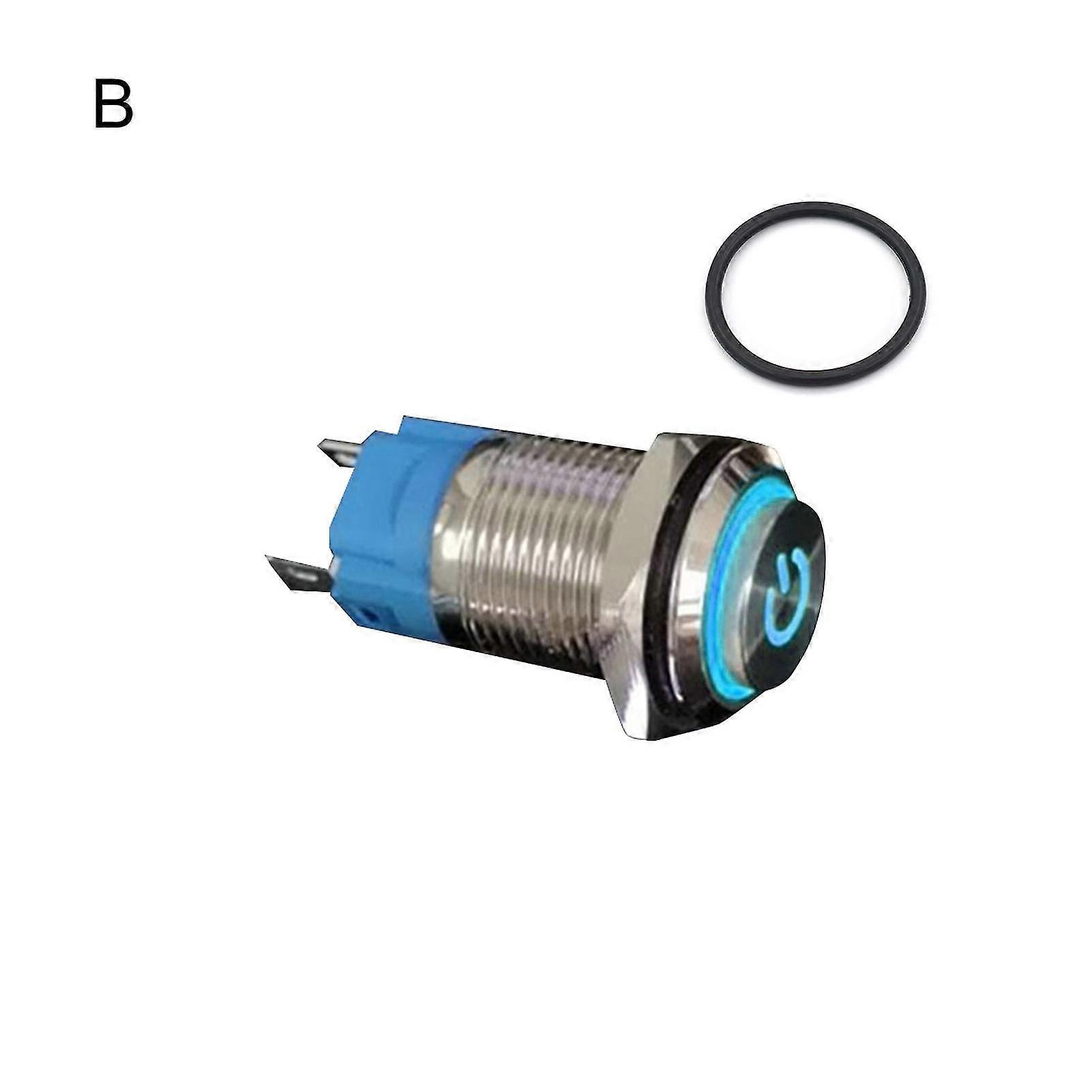 Waterproof 16mm Metal Self-locking Switch Button With Bright Led Light Lamp