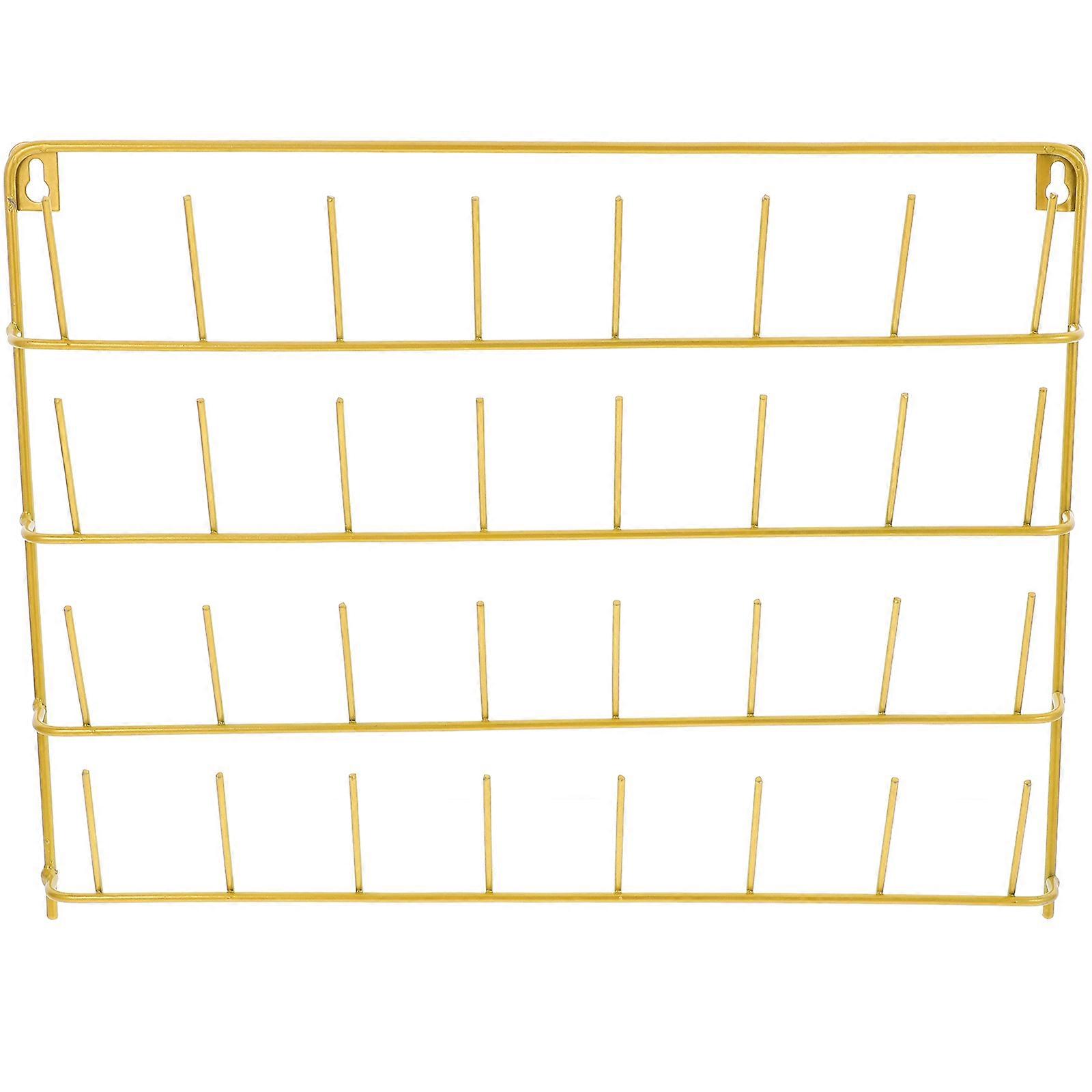 Thread Holder Braiding Rack for Storage 32 Spools Household Iron Organizer