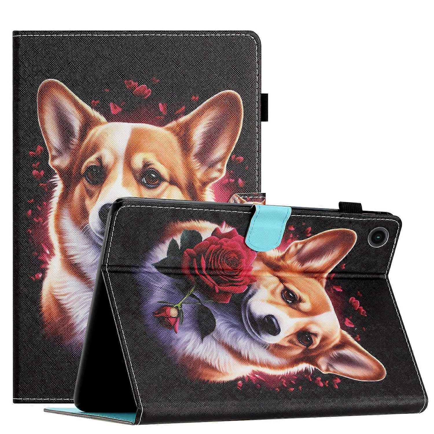 For Samsung Galaxy Tab A9+ Pattern Case Auto Sleep/Wake PU Leather Tablet Cover