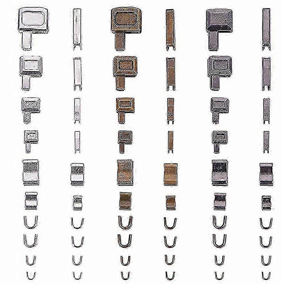 24 Sets Zipper Head Sliders Retainer Insertion Pin Zipper Stop Accessories