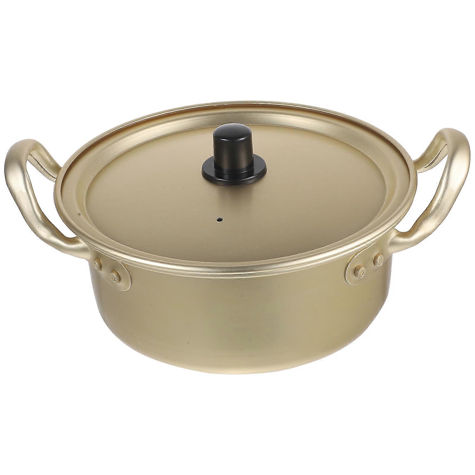 Golden Aluminum Cooking Pot for Multi-Function Open Fire Heating Pot