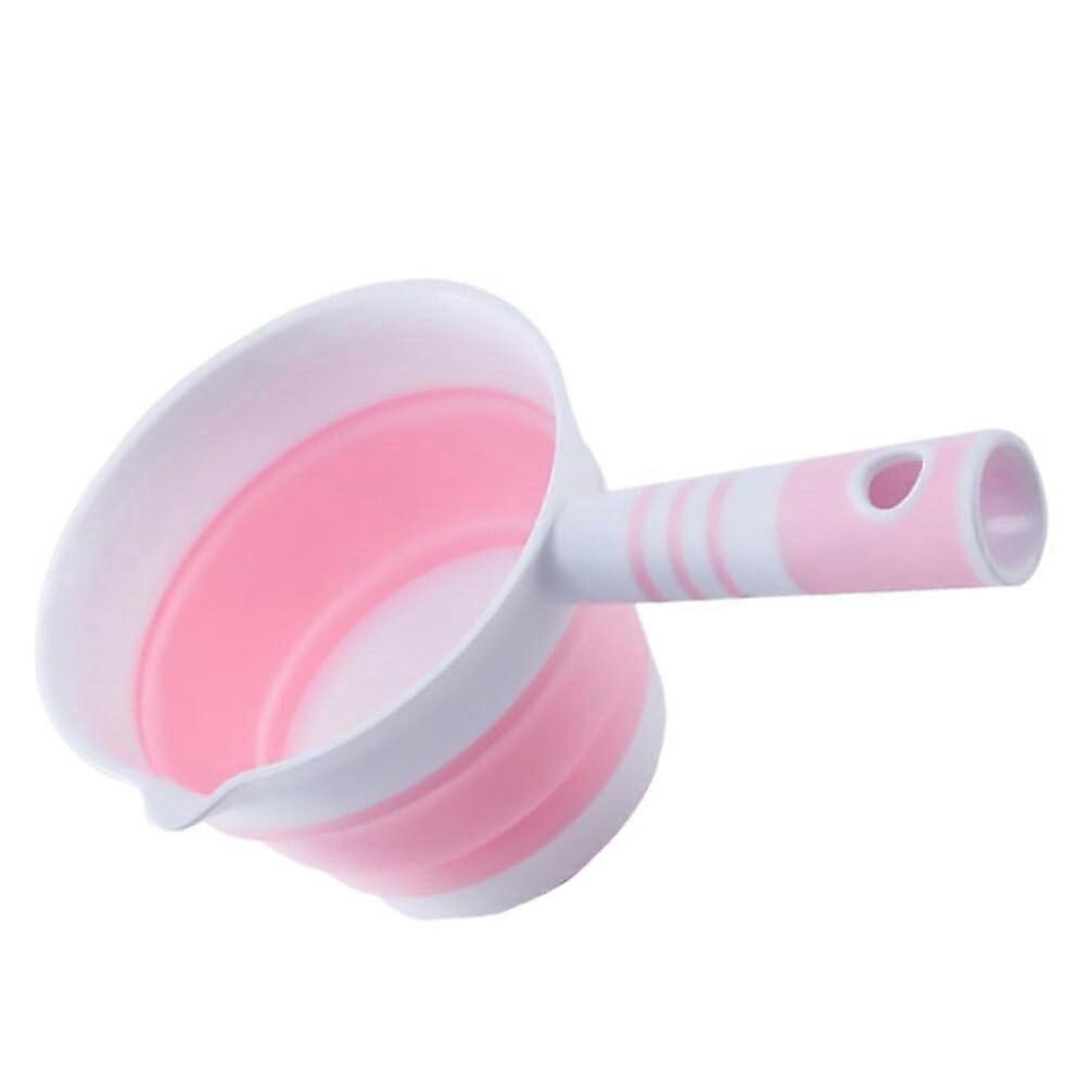 Folding Water Ladle Plastic Scoop with Long Handle SpaceSaving Design for Kitchen and Bath