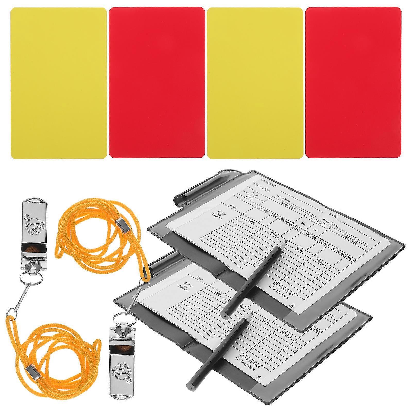 Portable Soccer Referee Kit Professional Cards Set for Referee Use 1Set