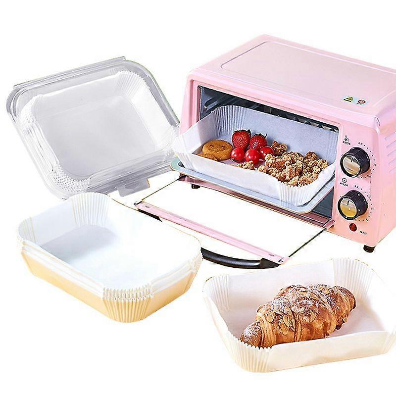 22Cm Rectangular Double-Pan Air Fryer Paper Absorbent Baking Paper 30 Sheets