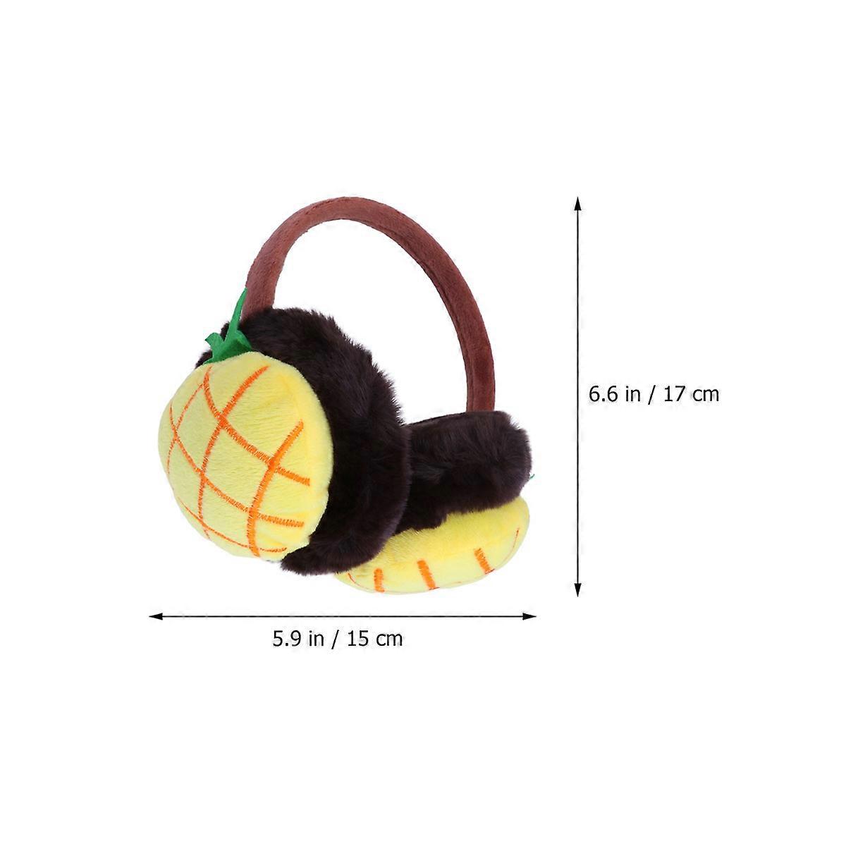 Kids Earmuff Plush Earshield for Ear Warming Pineapple Designed Winter Accessories