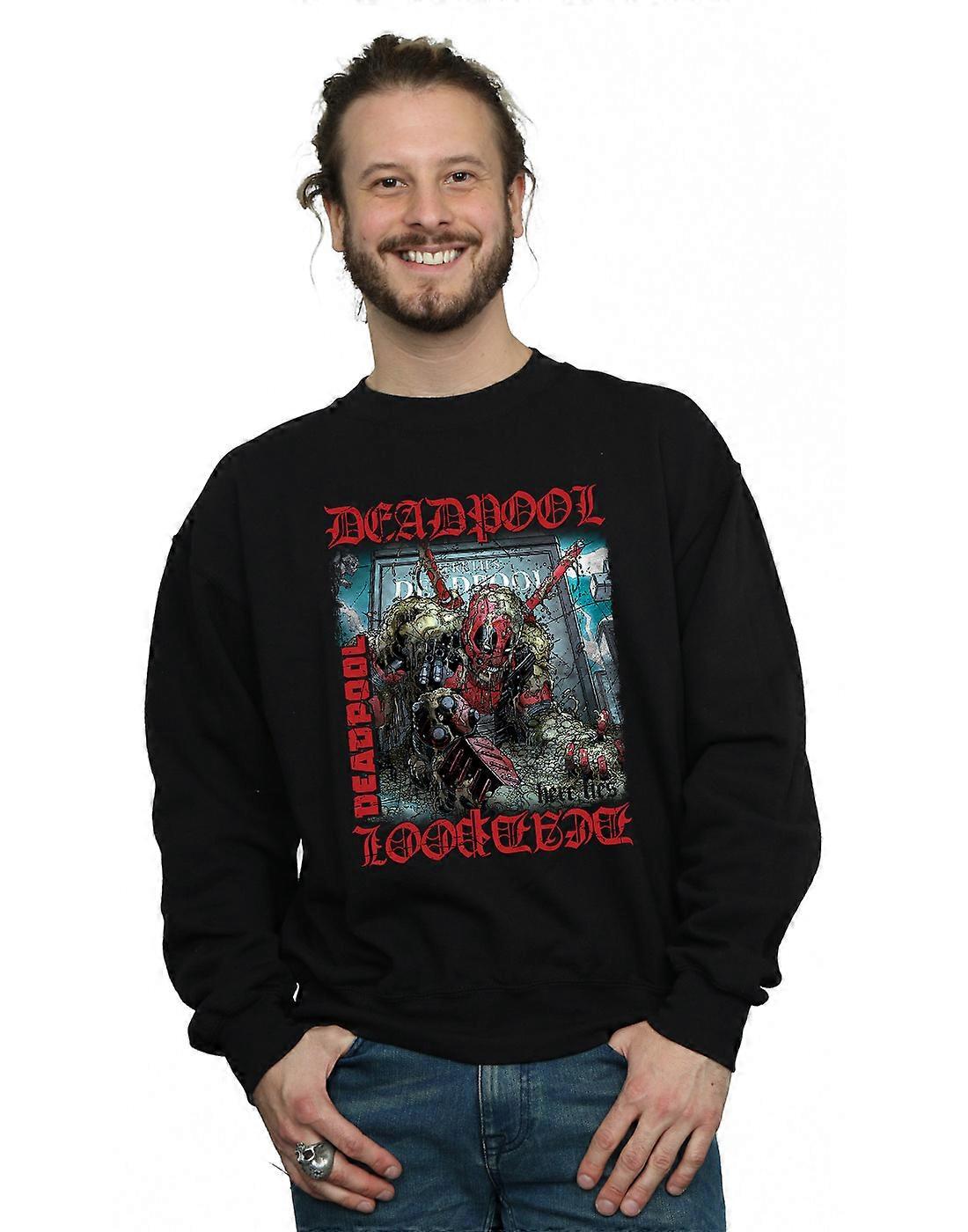 Marvel mäns Deadpool här ligger Deadpool Sweatshirt
