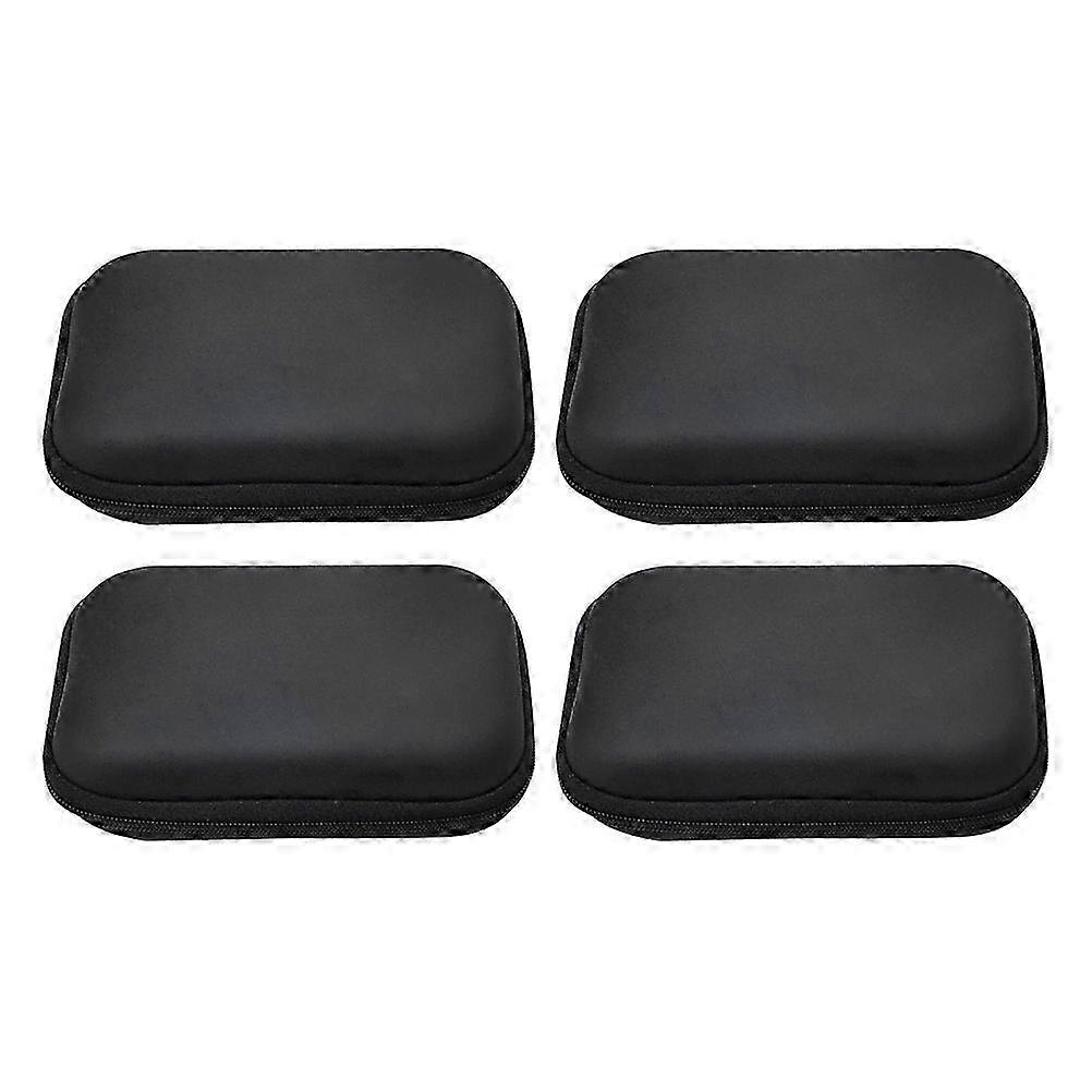 Portable Carrying Case Rectangular Zipper Design for General Users to Store Data Cables 4Pcs