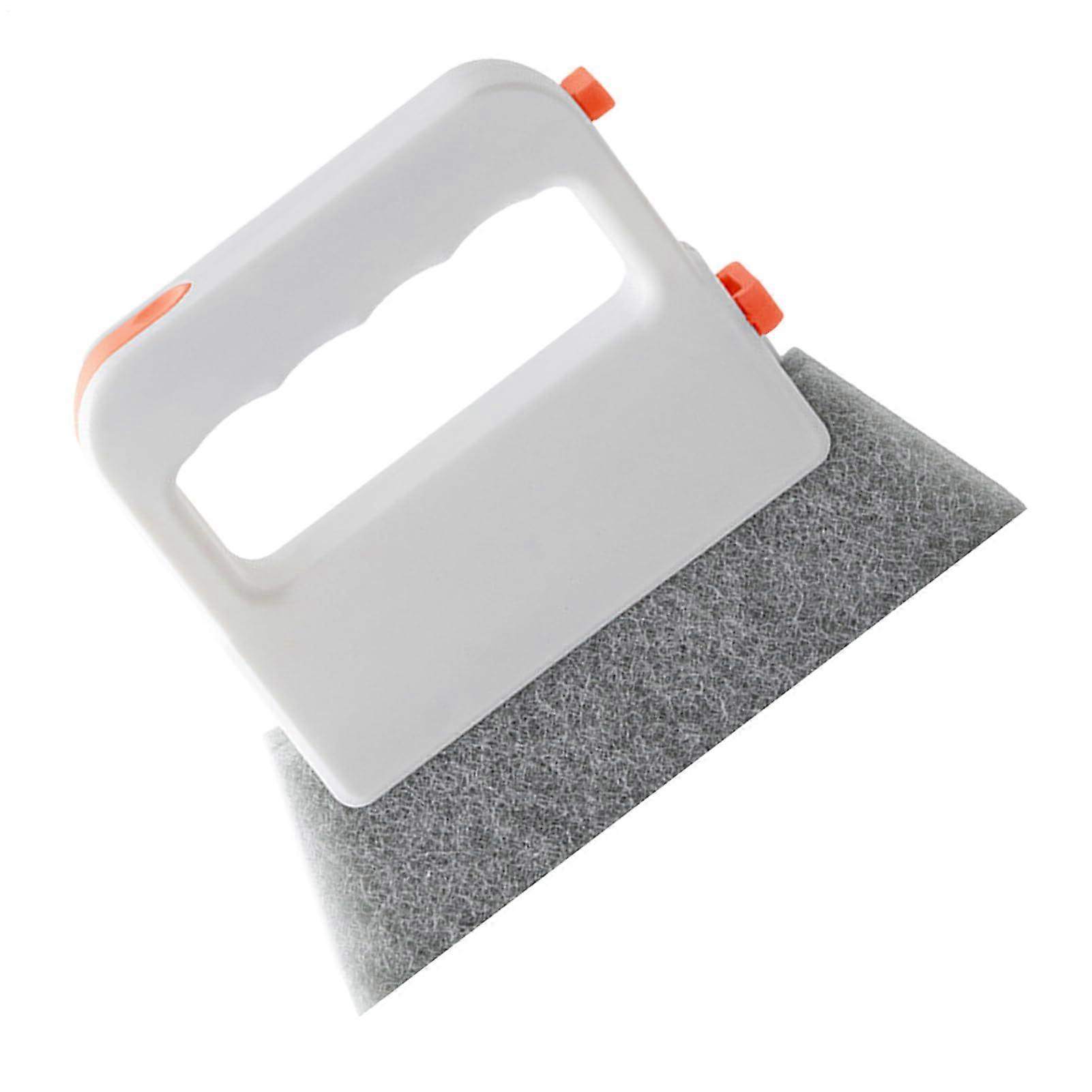 Sliding Door Track Cleaner with Removable Head, DoubleSided Brush and VShaped Scraper for Windows