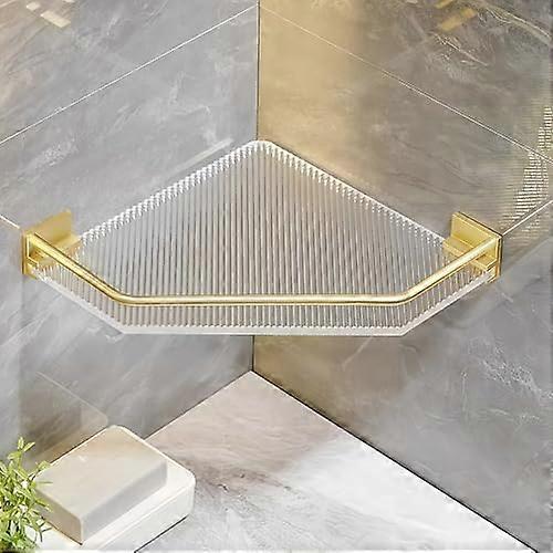 Waterproof Corner Shower Shelf with Rotating SpaceSaving Design, NoDrill Bathroom Wall Organizer
