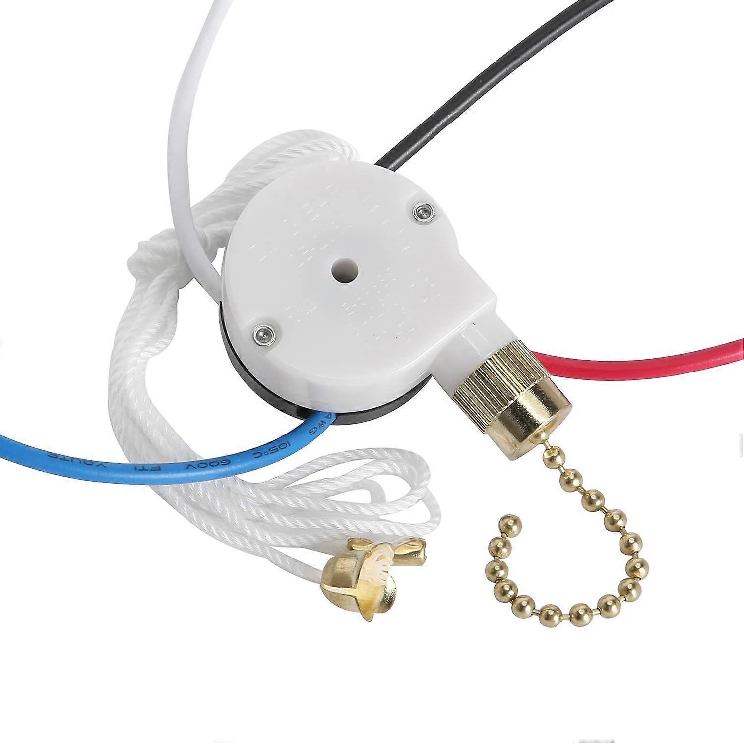 ZE208S 3Speed 4Wire Ceiling Fan Pull Chain Switch UL CSA Certified Brass Replacement