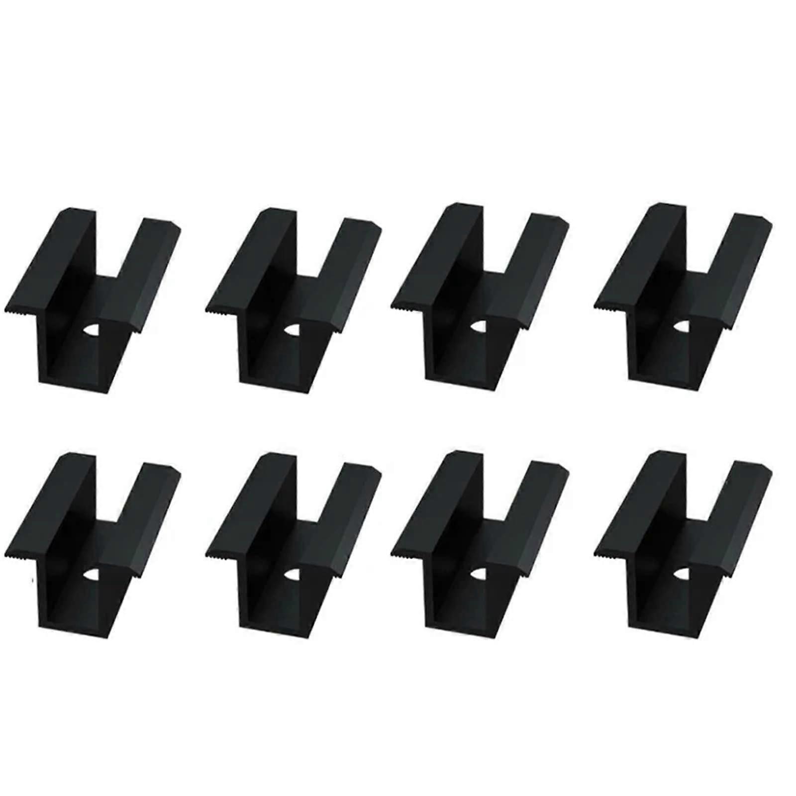 8PCS Solar Panel Mid Clamp PV Module Mounting Bracket Set for Universal Roof Panel Installation