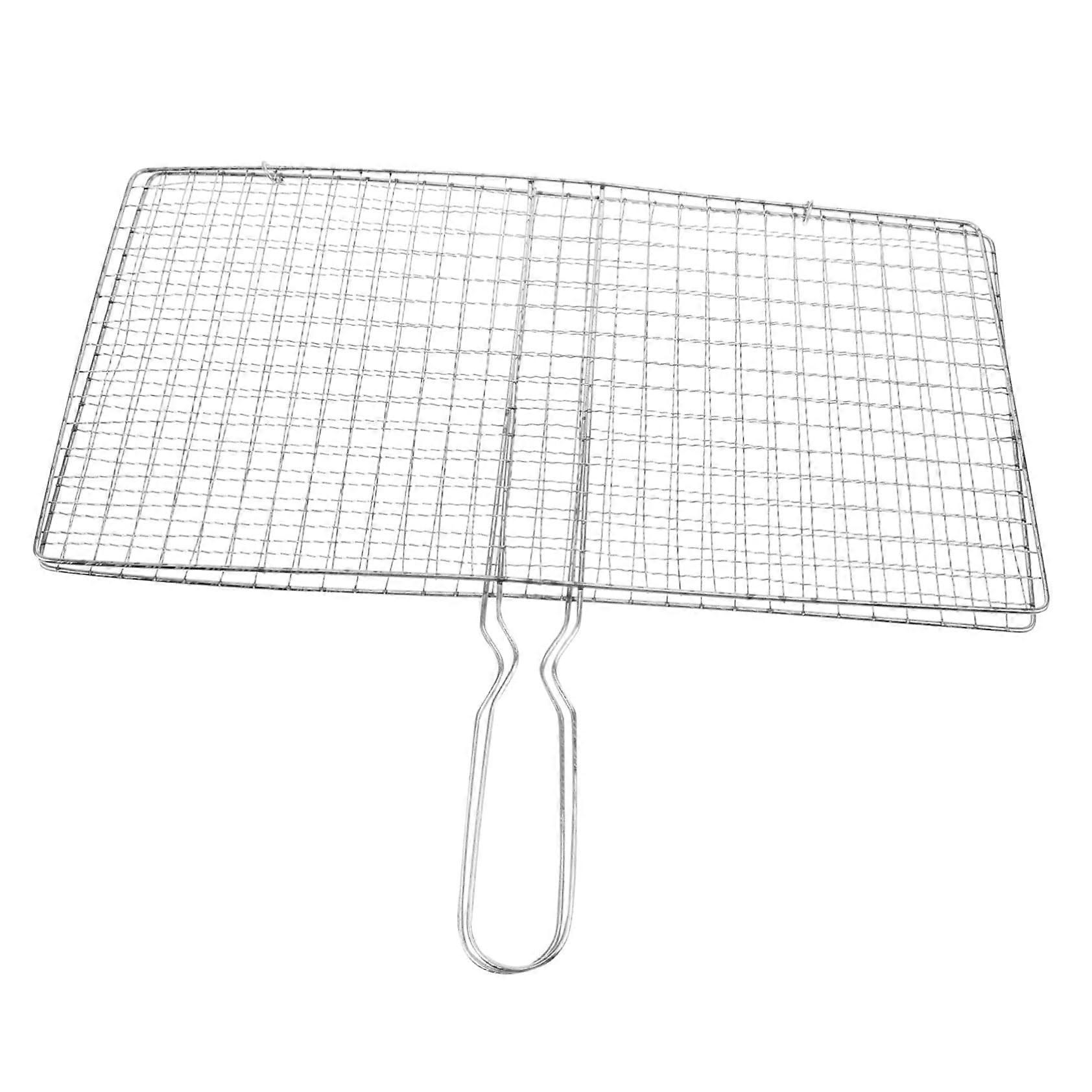 Grilling Basket with NonStick Surface and Handle for Fish, Vegetables, Outdoor BBQ Camping