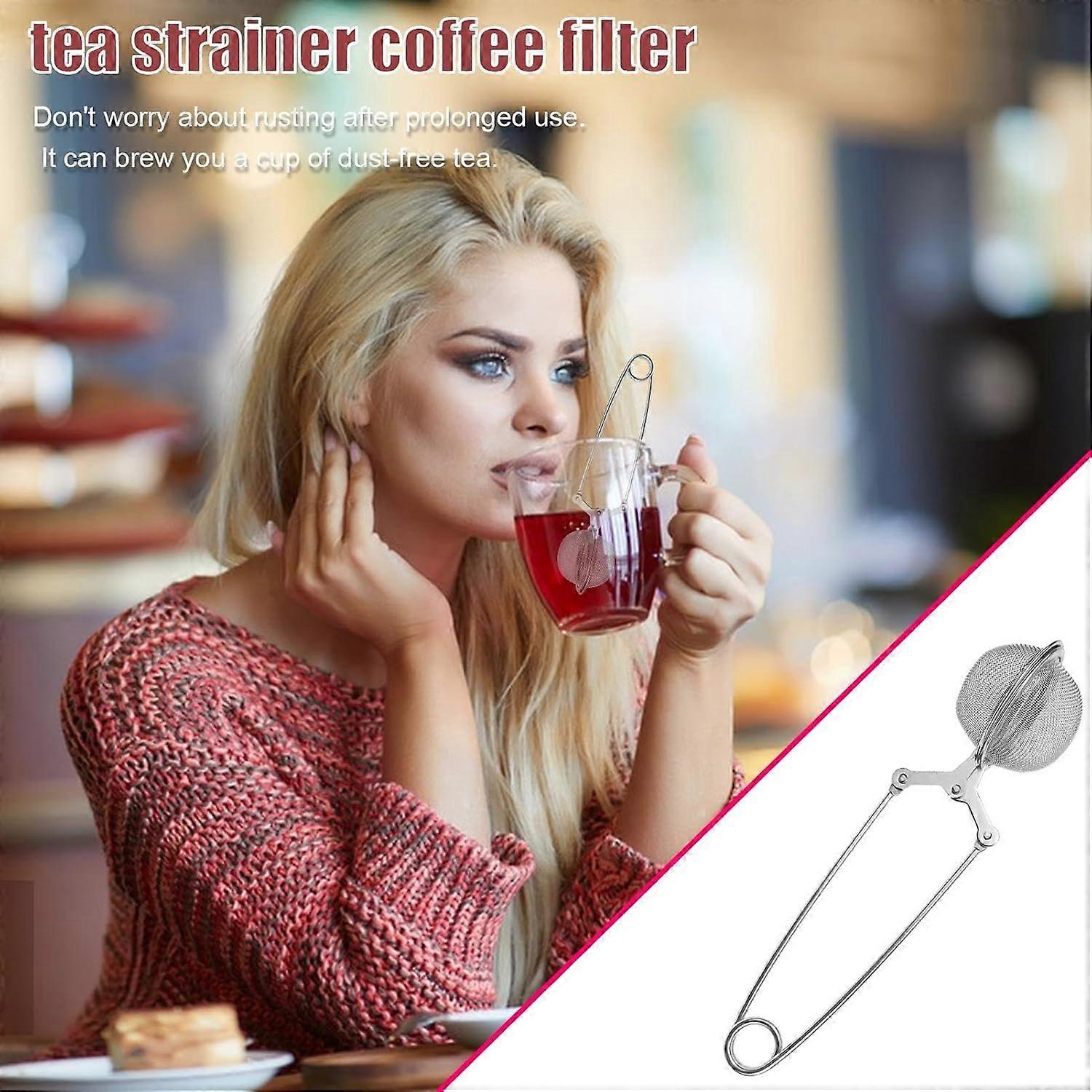 Stainless Steel Tea Infuser with UltraFine Strainer for Loose Leaf, Easy Tong Grip, RustResistant