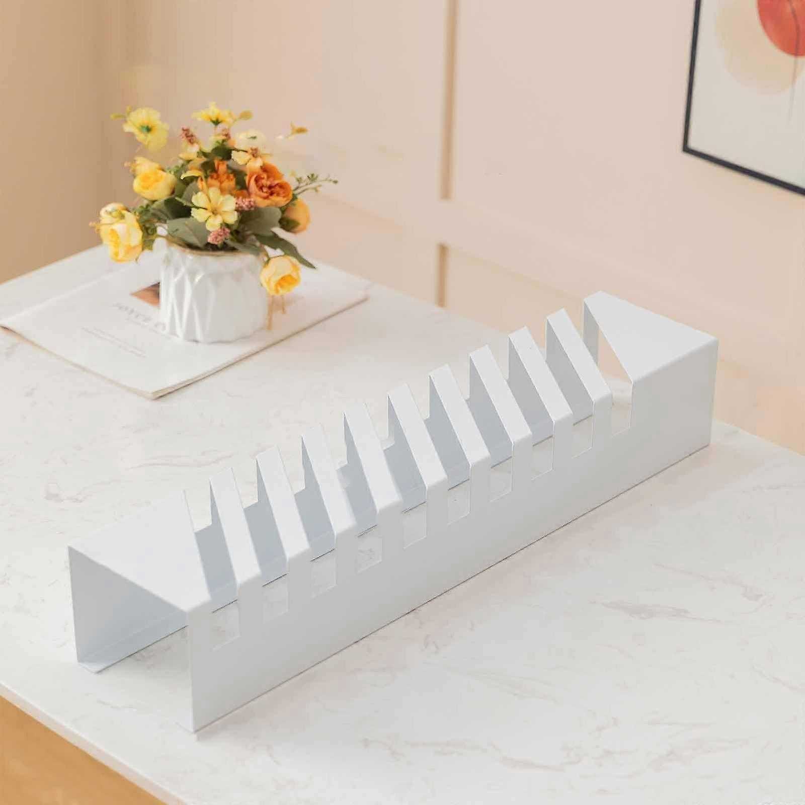 Tile Display Rack with Durable Metal Frame, SpaceSaving Design for Showroom Ceramic Samples, White