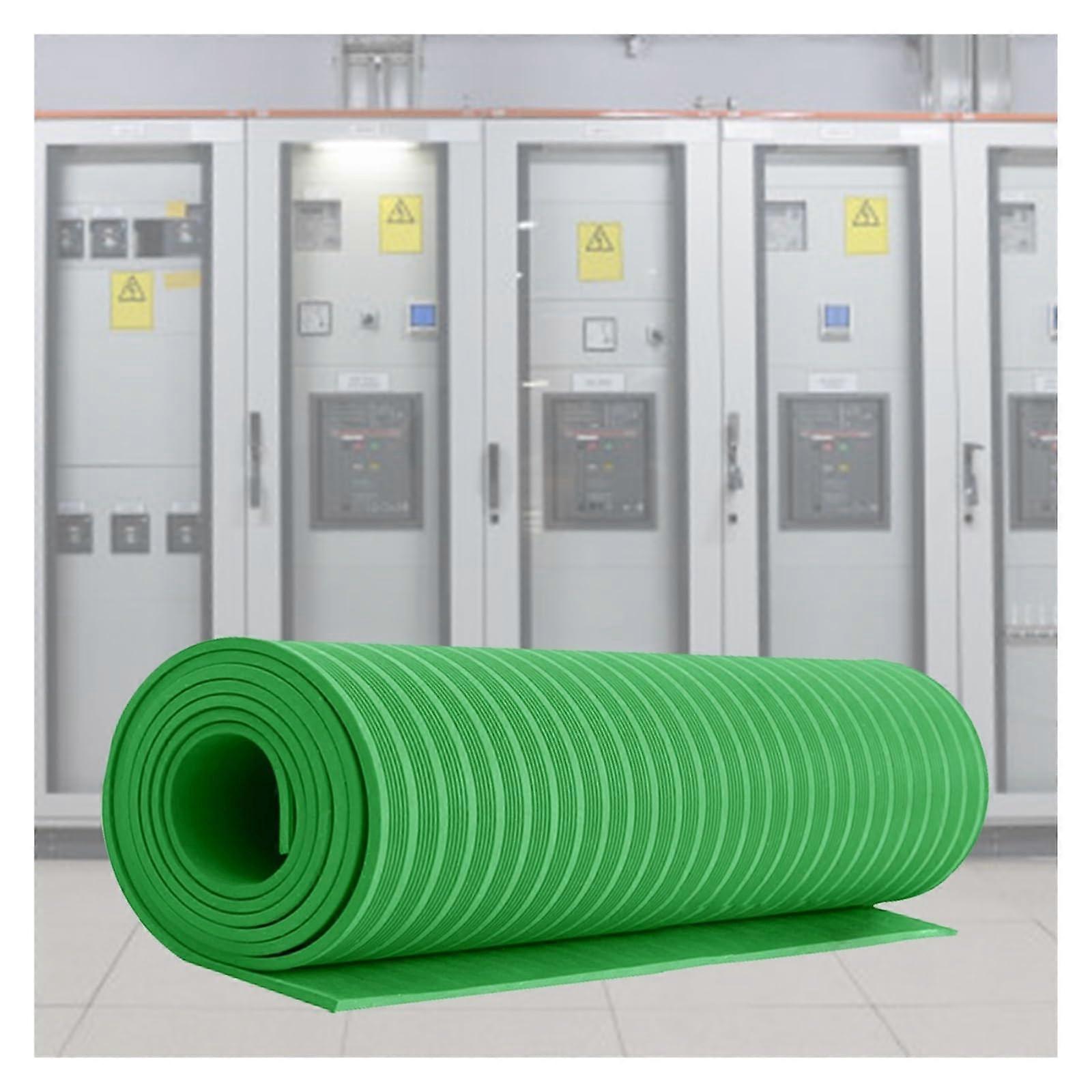 Electrical Insulating Mat Green  Voltage Rubber NonSlip Floor Mat for Switchboard 4x3.2x0.4