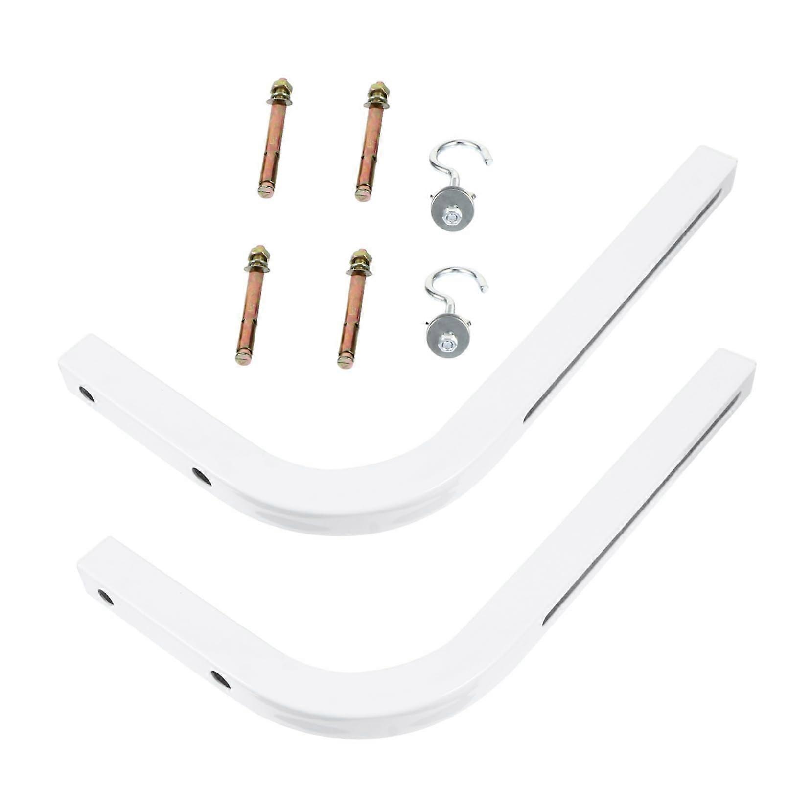 2Pcs Durable Iron Projector Mount Bracket with Hooks for Easy Wall Installation and Screen Compatibility