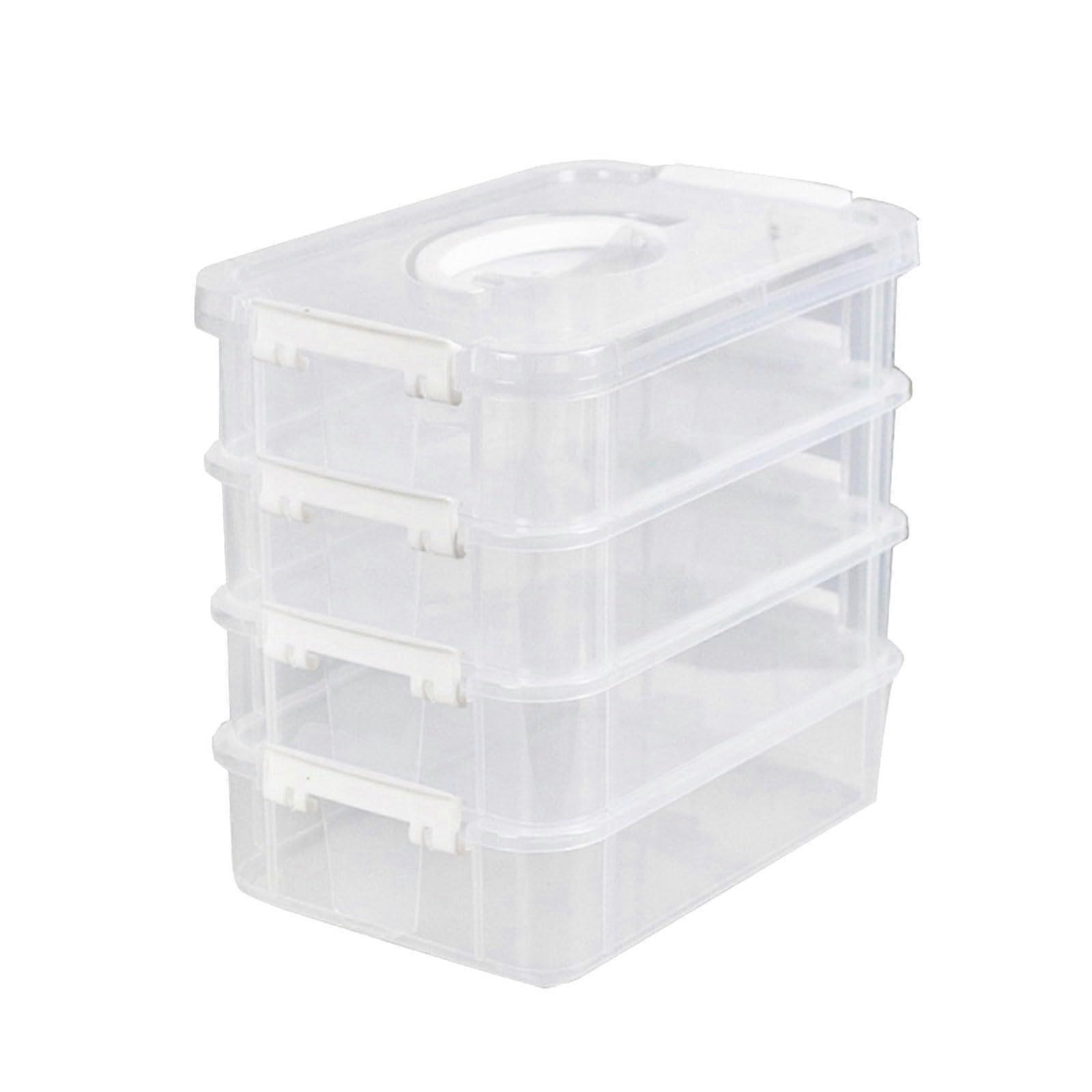 Desktop Storage Organizer with Stackable Design for Space Saving Cosmetic and Stationery Storage