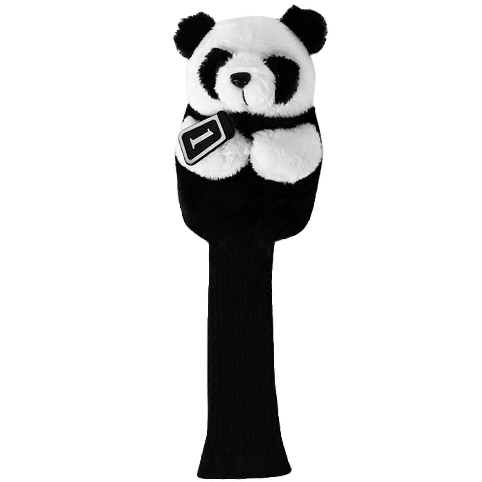 Panda Golf Driver Headcover Plush Animal Design for Driver Scratch Protection and Fun Golfing