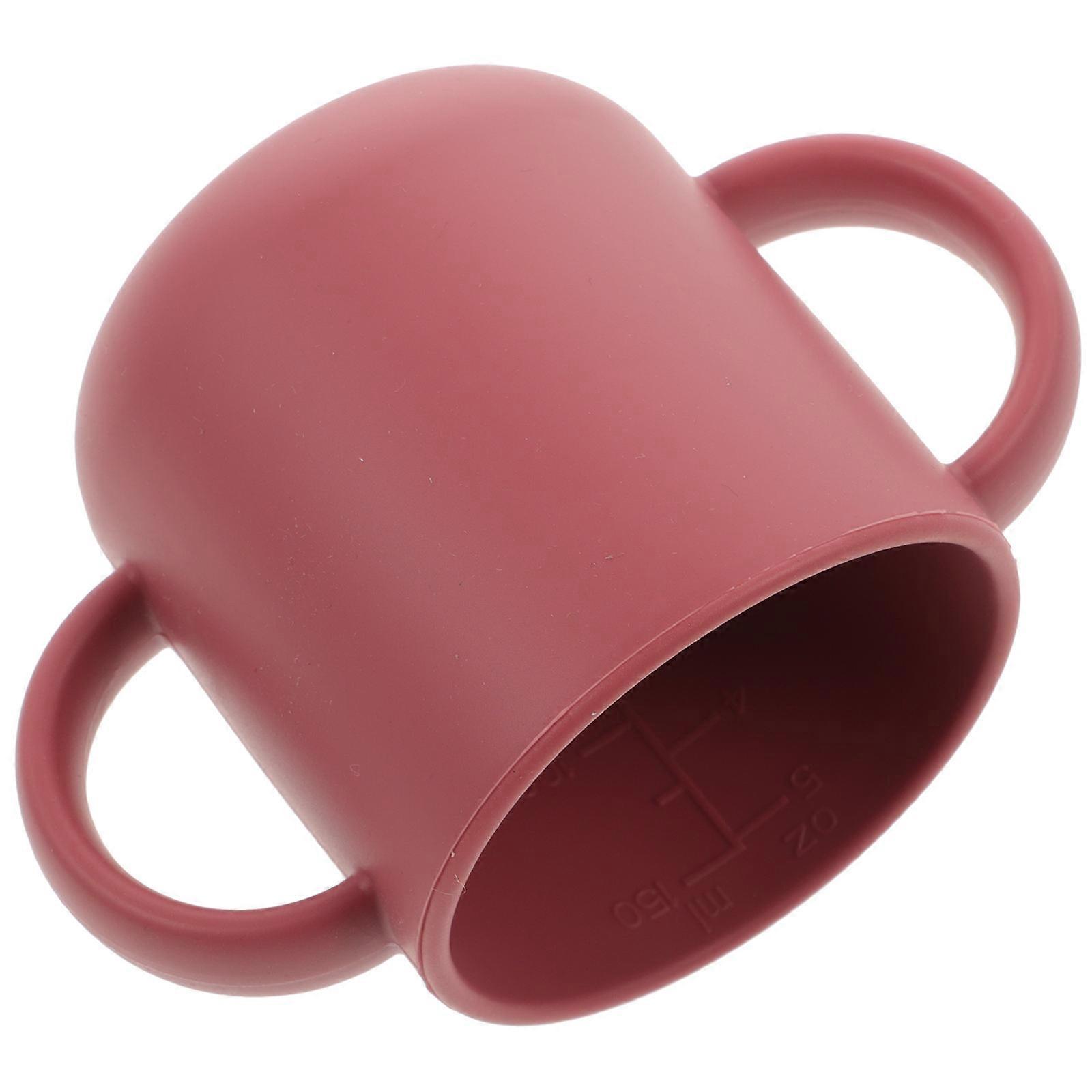 Baby Silicone Training Cup for Drinking Red Toddler Trainer Cup