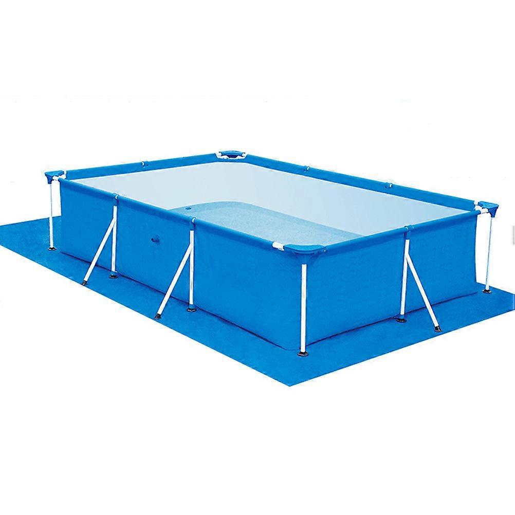 Waterproof Pool Mats Pool Cushion Inflatable Swimming Pools Rectangle Shape Blue 295x206cm 1Pcs