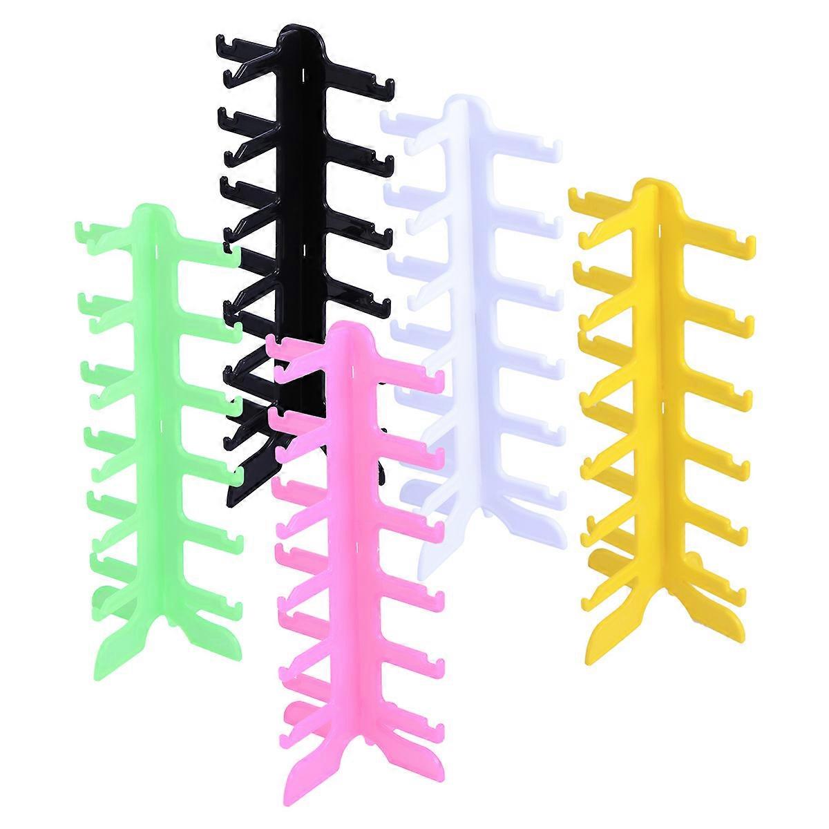 Sunglasses Display Rack Eyeglass Stand for Storage 6 Layers Black