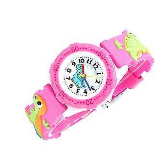 Orologio per bambini, orologio da studente, orologio impermeabile per bambini, ragazza, ragazzo, rosa, 7,9 × 1,1 × 0,2 pollici, cinturino regolabile resistente, chiusura con fibbia, 1 set