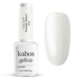 Kabos UV neglelak glitter beige hybrid lak UV/LED lak Gelike 047 Pulversukker 8ml Neglekunst