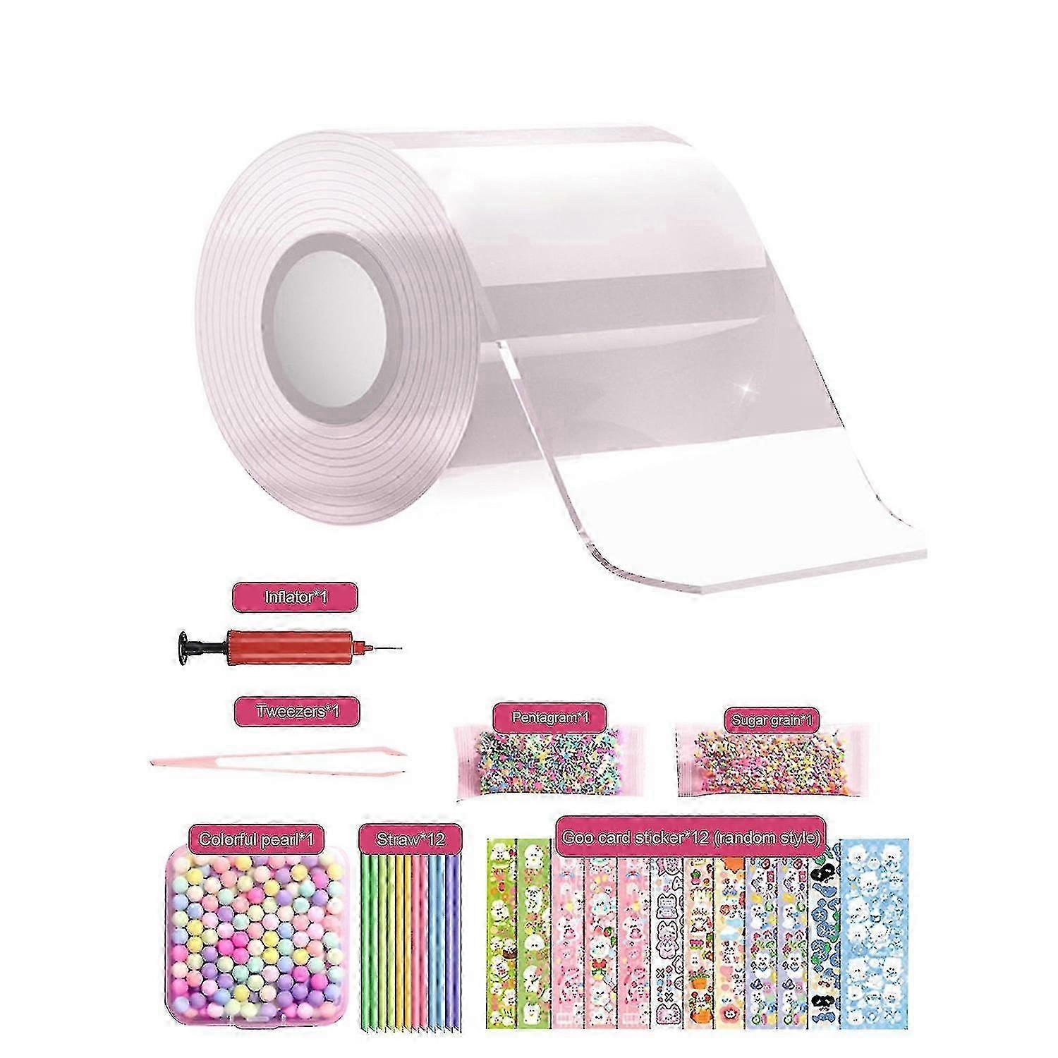 Nano Tape Bubble Fun Kit for Children with Video Tutorials 6pc