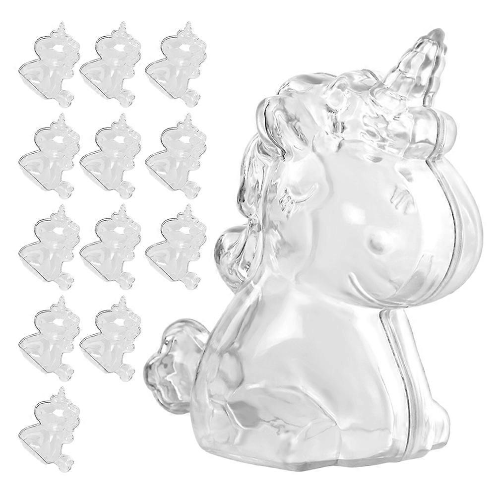 Transparent Storage Box for Storage Unicorn Design 24Pcs