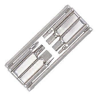 Chiave multifunzione 8 in 1, formato tascabile, pieghevole, facile da riporre, ad alta resistenza, mini multiutensile per moto.