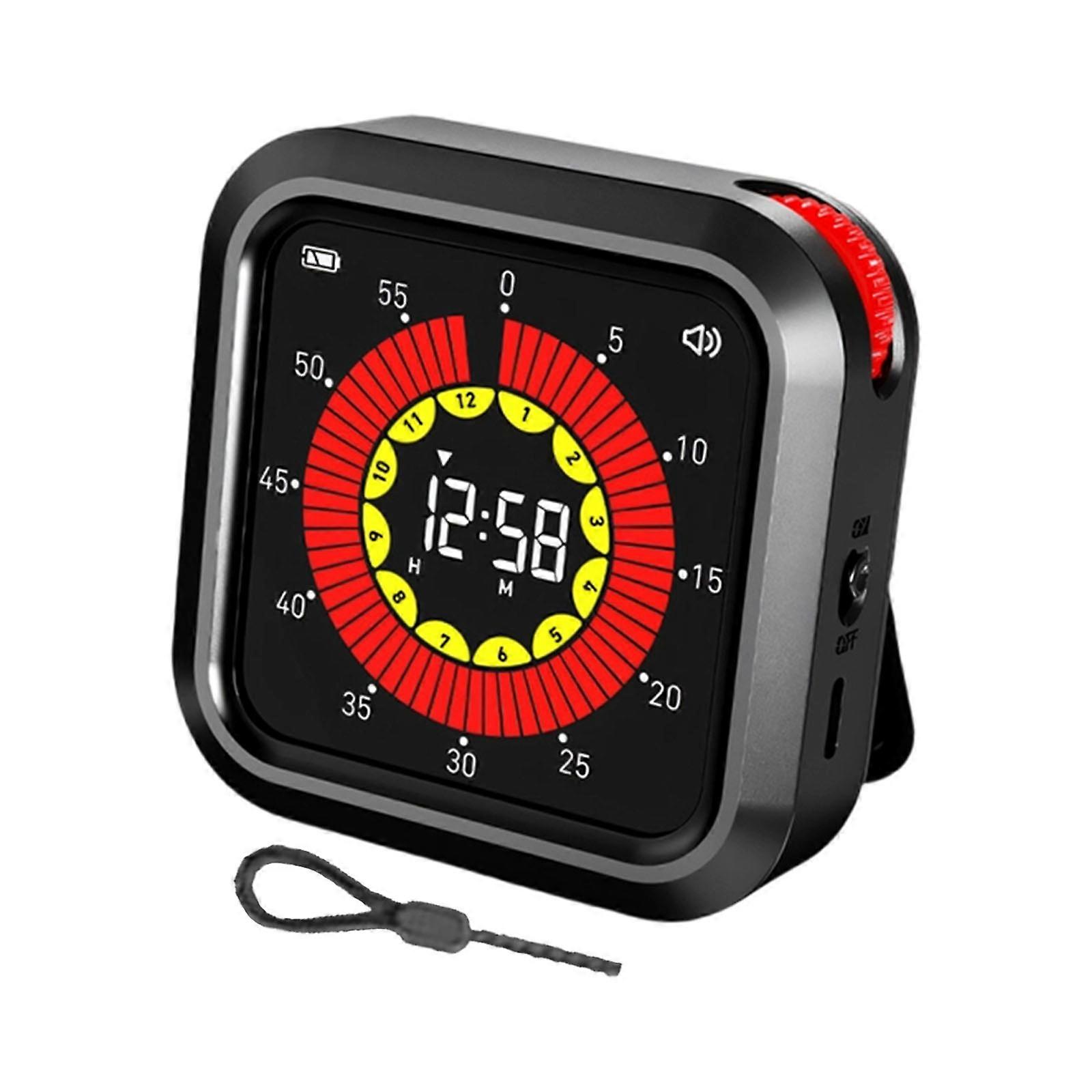 60 Minutes Visual Timer for Kid Adults Visual Countdowns Timers for Classroom Desk Countdowns Clock with Magnetic Backing  Black